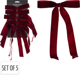 Hanger strik H29cm 5stuks burgundy