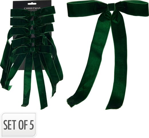 Hanger strik H29cm 5stuks groen