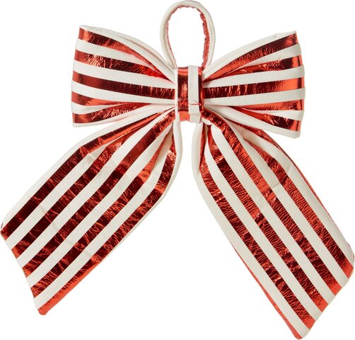 Hanger strik H31cm rood wit streep