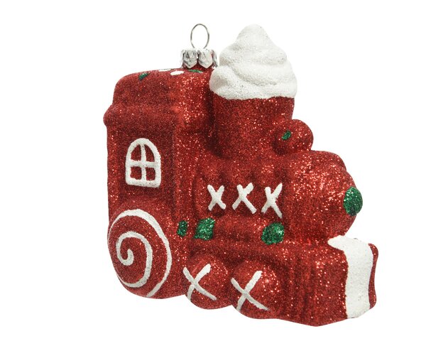 Hanger trein 9x9cm rood