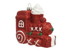 Hanger trein 9x9cm rood