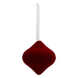 Hanger uil H8cm fluweel rood