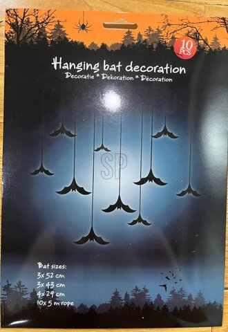 Hanger vleermuis 10stuks Halloween