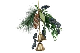 Hanger zijdebloem Tom 10x25cm goud
