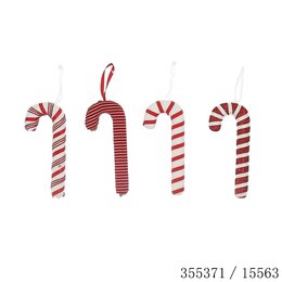 Hanger zuurstok 4x17cm styropor rood/wit