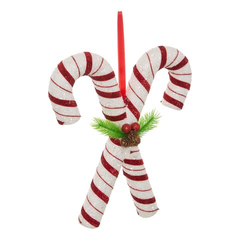 Hanger zuurstok H30cm rood wit