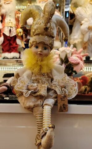 Harlekijn Kerst 45cm - goud