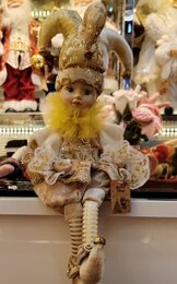 Harlekijn Kerst 45cm - goud