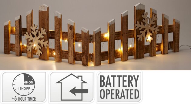 Hek met Led bruin L20cm