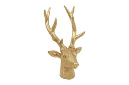 Hert Jimmy hoofd 12x8x22cm goud