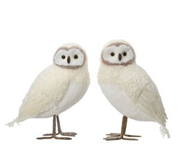 Hibou H48cm crème 2ass