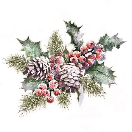 Holly and Berries 33x33cm