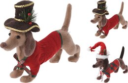 Hond Kerst H27cm 2ass