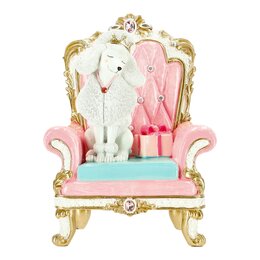 Hond op zetel 17x13x23cm