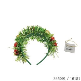 Hoofdband dennenboom + bessen rood