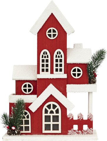 Huis H36cm 14Led - afbeelding 1