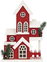 Huis H36cm 14Led - afbeelding 1