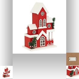 Huis H36cm 14Led - afbeelding 8