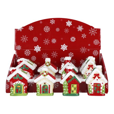 Huis Led 6,2x5,7x8,9cm 4ass
