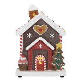 Huis peperkoek Led 12,3x10,5x17,5cm - afbeelding 2