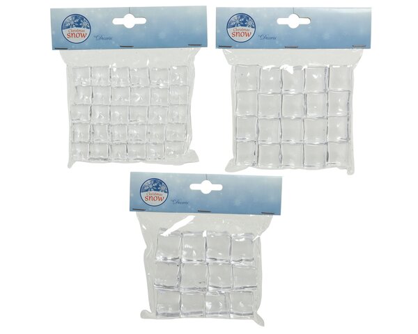 Ijsblokjes acryl 3ass