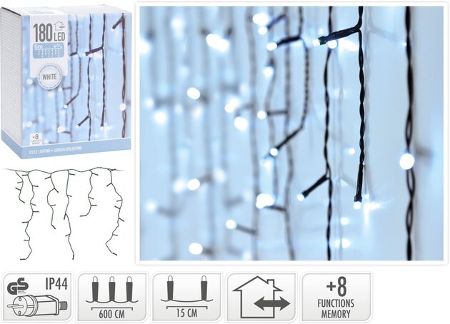 ijspegelverlichting 180led wit