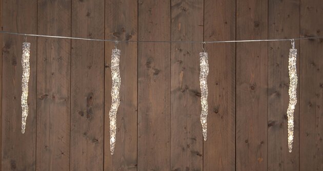 Ijspegelverlichting 300cm 50Led 10 pegels 30cm warm wit