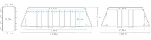 INTEX Prism Frame Zwembad 488x244x107cm - afbeelding 3
