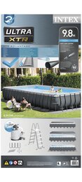 Ultra XTR Frame pool zwembadset 975x488x132cm - Inclusief zandfilterpomp +trap +grondzeil +afdekzeil - Opzetzwembad - afbeelding 5