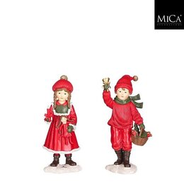 Jongen-meisje 8xH19cm 2ass
