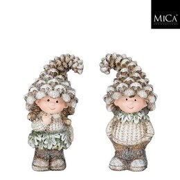 Jongen-meisje deco 6xH15cm 2ass