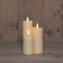 Kaars 3D 16x11cm ivoor