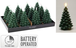 Kaars kerstboom H17cm groen
