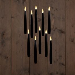 Kaars zwevend Led H15cm zwart 10st