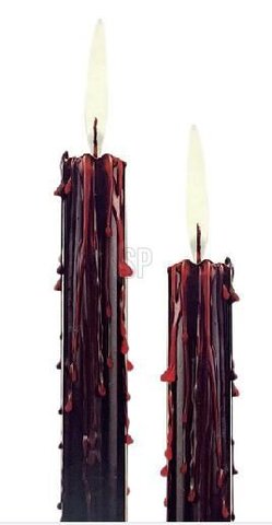 Kaarsen Halloween D2xH19cm 2stuks