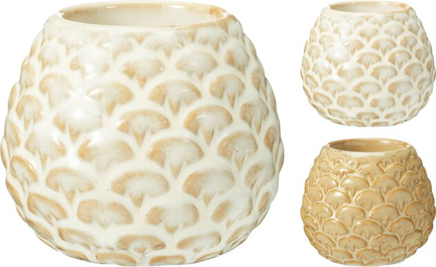 Kaarshouder dennenappel 8x7cm 2ass