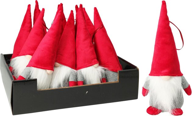 Kabouter 8x22cm rood