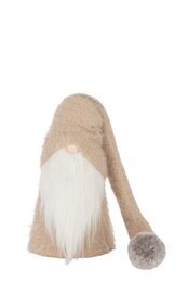 Kabouter Kerstman 22x44cm beige