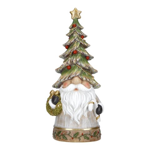 Kabouter met boomhoed 12x10x27cm Led