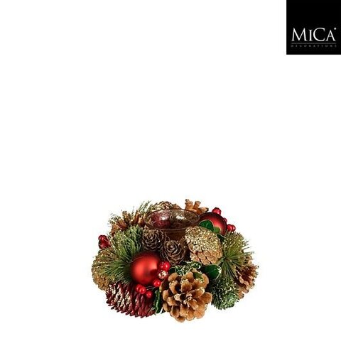 Kandelaar D19xH9cm Eton rood