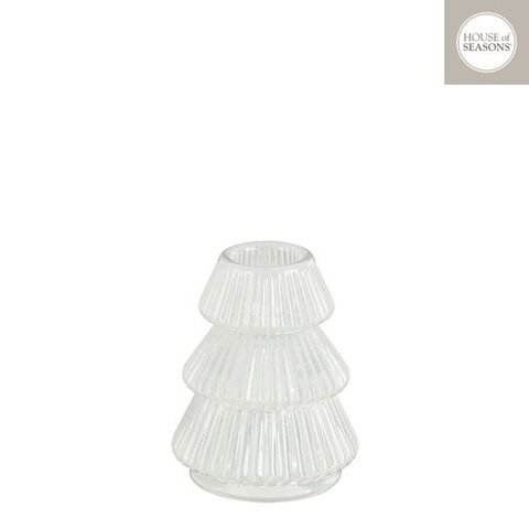 Kandelaar kerstboom 6x8cm wit