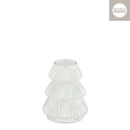 Kandelaar kerstboom 6x8cm wit