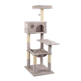 kattenkrabpaal grijs - 60x50x147cm
