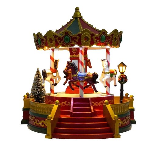 Kerst carrousel licht/muziek 23x21x23