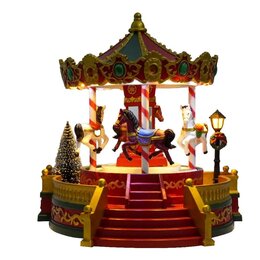 Kerst carrousel licht/muziek 23x21x23