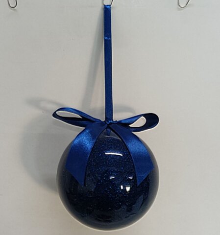 Kerstbal D7,5cm blauw