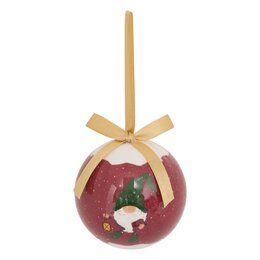 Kerstbal D7,5cm met kabouter