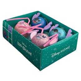 Kerstbal D7,5cm Stitch 4stuks