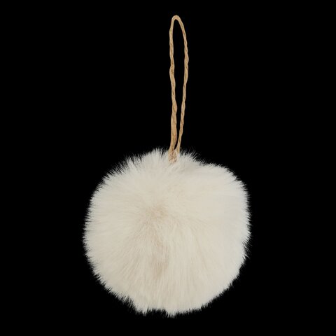 Kerstbal D8cm bont rood wit