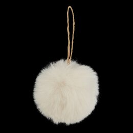 Kerstbal D8cm bont rood wit